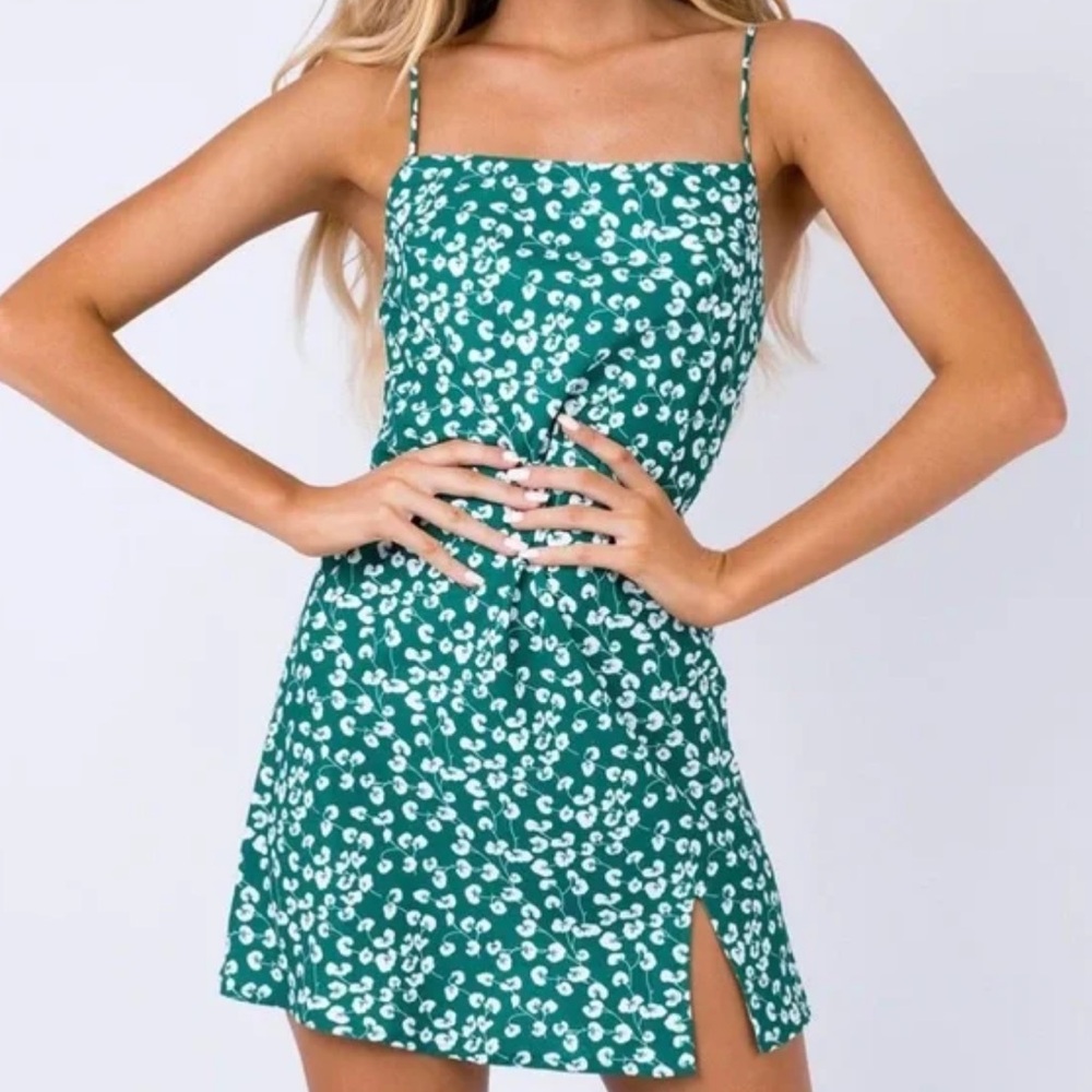 Princess Polly Jade Basin Green Mini Dress